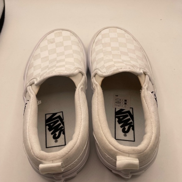 Vans Asher boys checkered  White Sneakers loafers size 11 - Picture 5 of 9